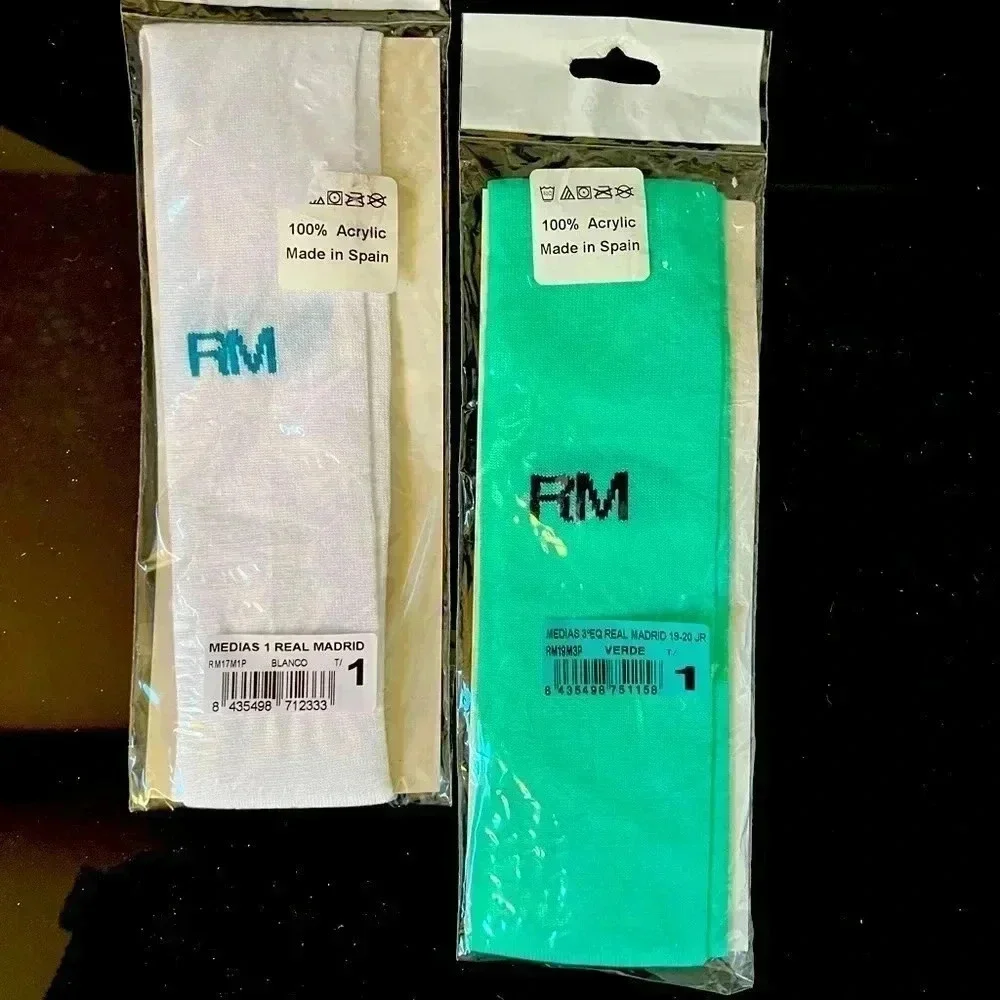 BUNDLE: Rogers, 2 pair of official Real Madrid socks, (1) green & (1) white pair